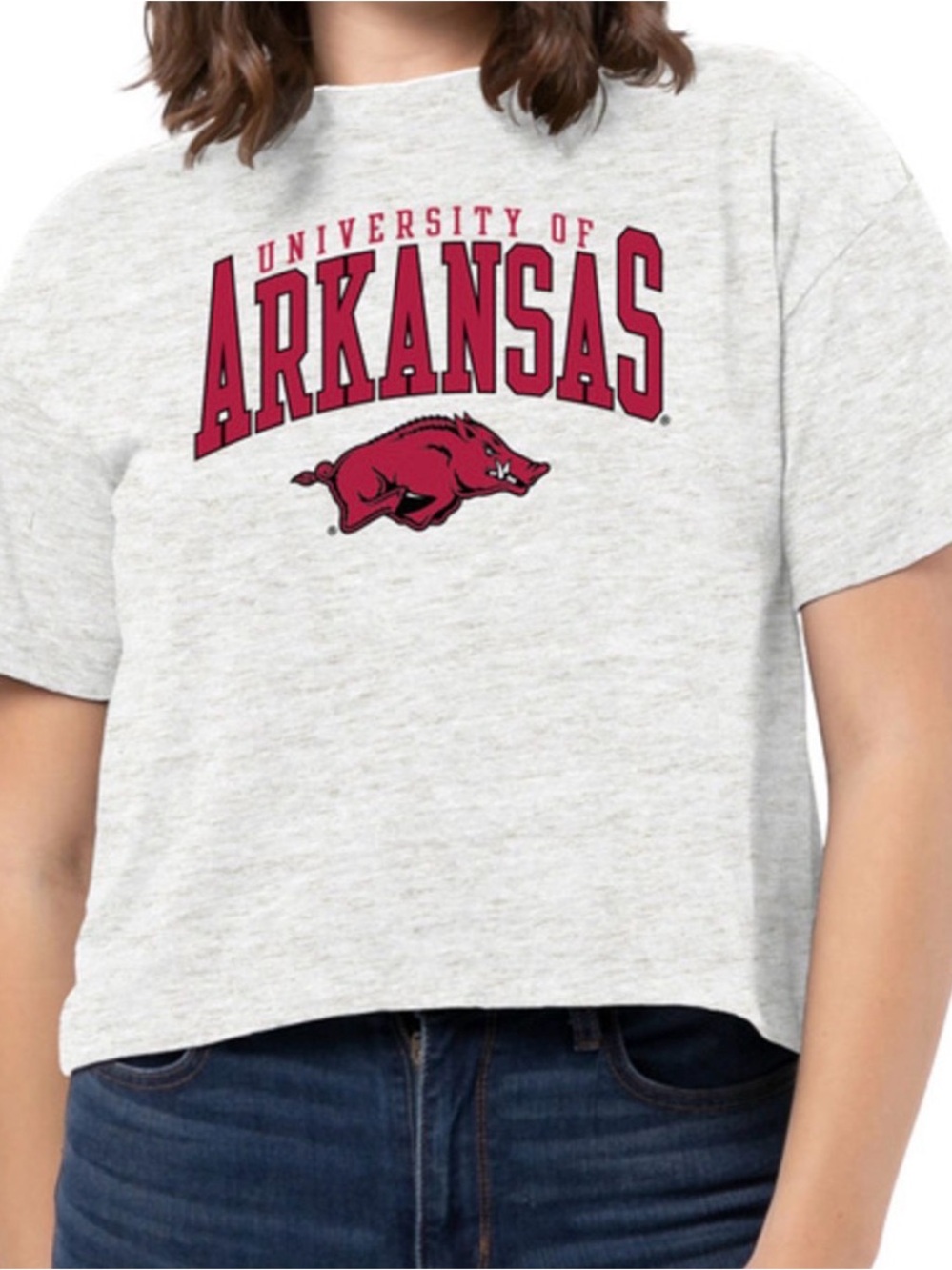 League-Legacy Women's Arkansas Razorbacks White Intramural Midi T-Shirt
